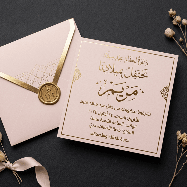 دعوة حفلة عيد ميلاد