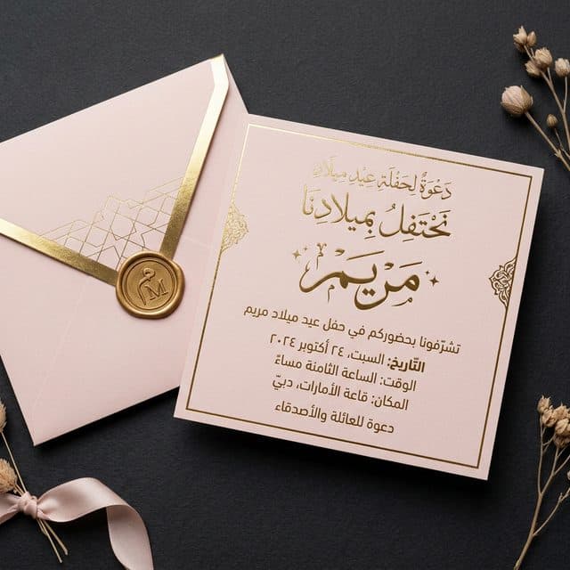 دعوة حفلة عيد ميلاد